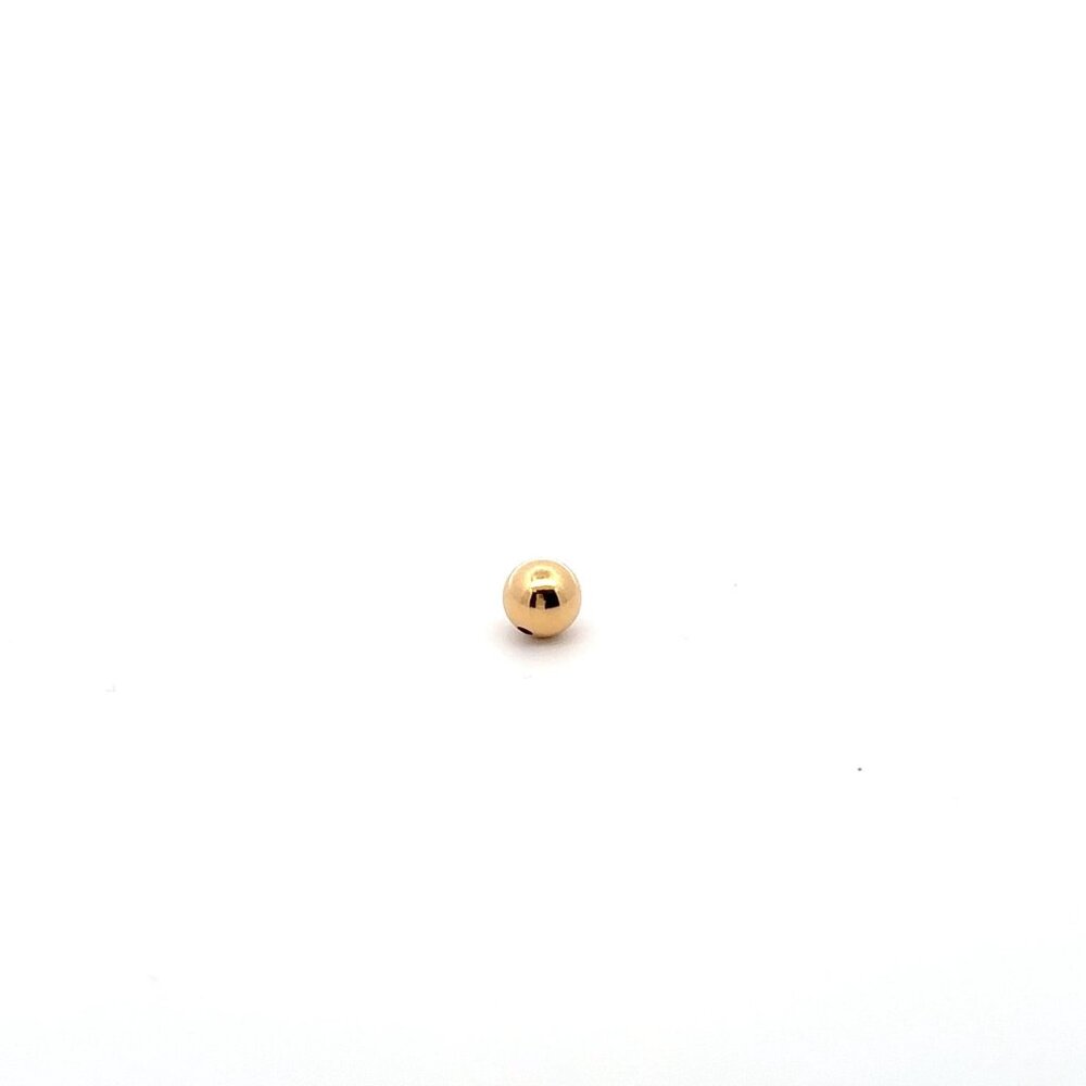 18K Gold Ball Polished Bead Spacer Small 7mm DIY Bracelet Necklace - Picture 4 of 4